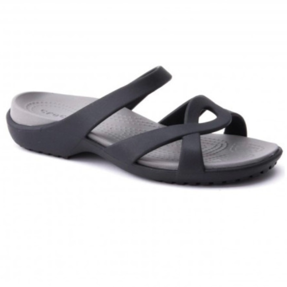 Crocs Meleen Twist Black Lightweight Slip-On Comfort Sandals, Women’s Size 11
